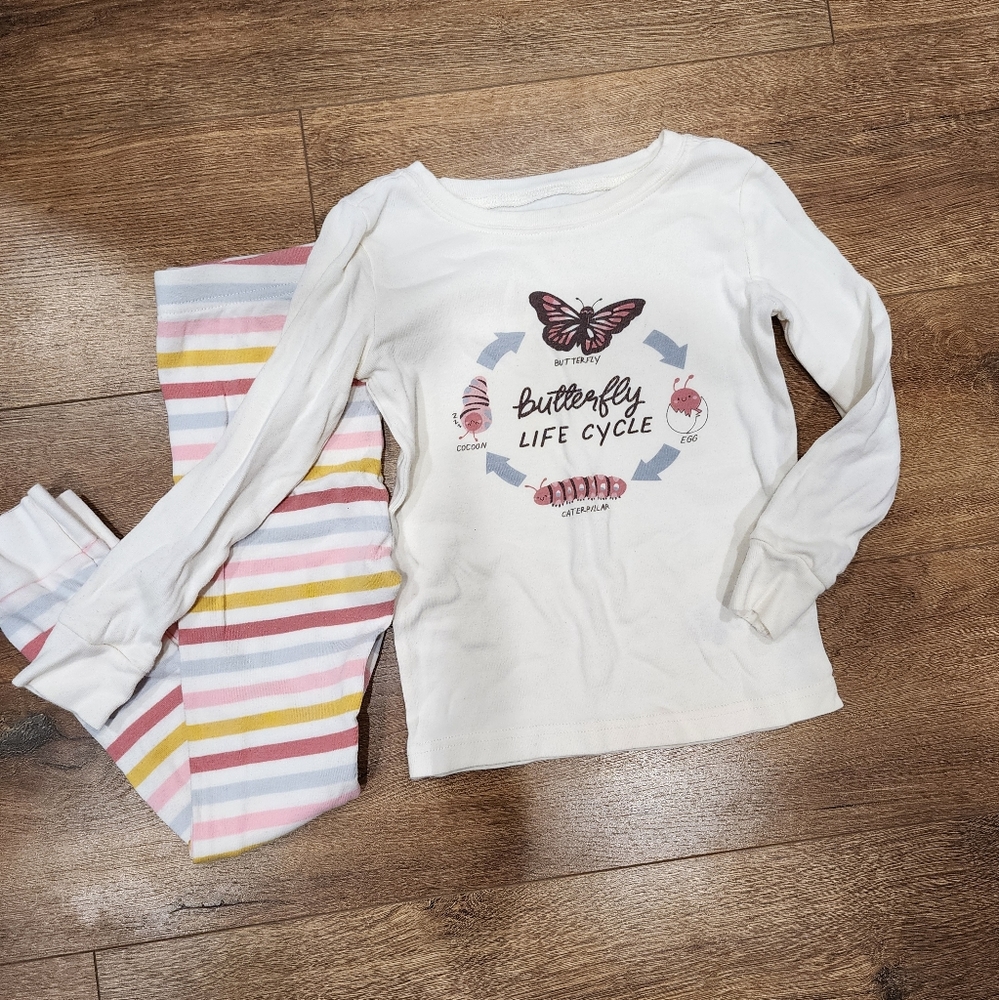 Butterfly long sleeve pajama set